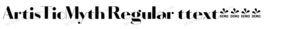 ArtisTicMyth Regular ttext字体转换